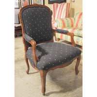 Black Fleur Di Lis Fauteuil Chair