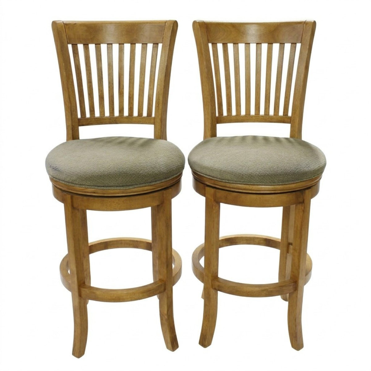 Hillsdale Furniture Pair of Wooden Swivel Bar Stools
