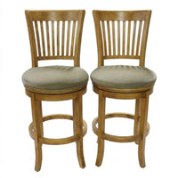 Hillsdale Furniture Pair of Wooden Swivel Bar Stools