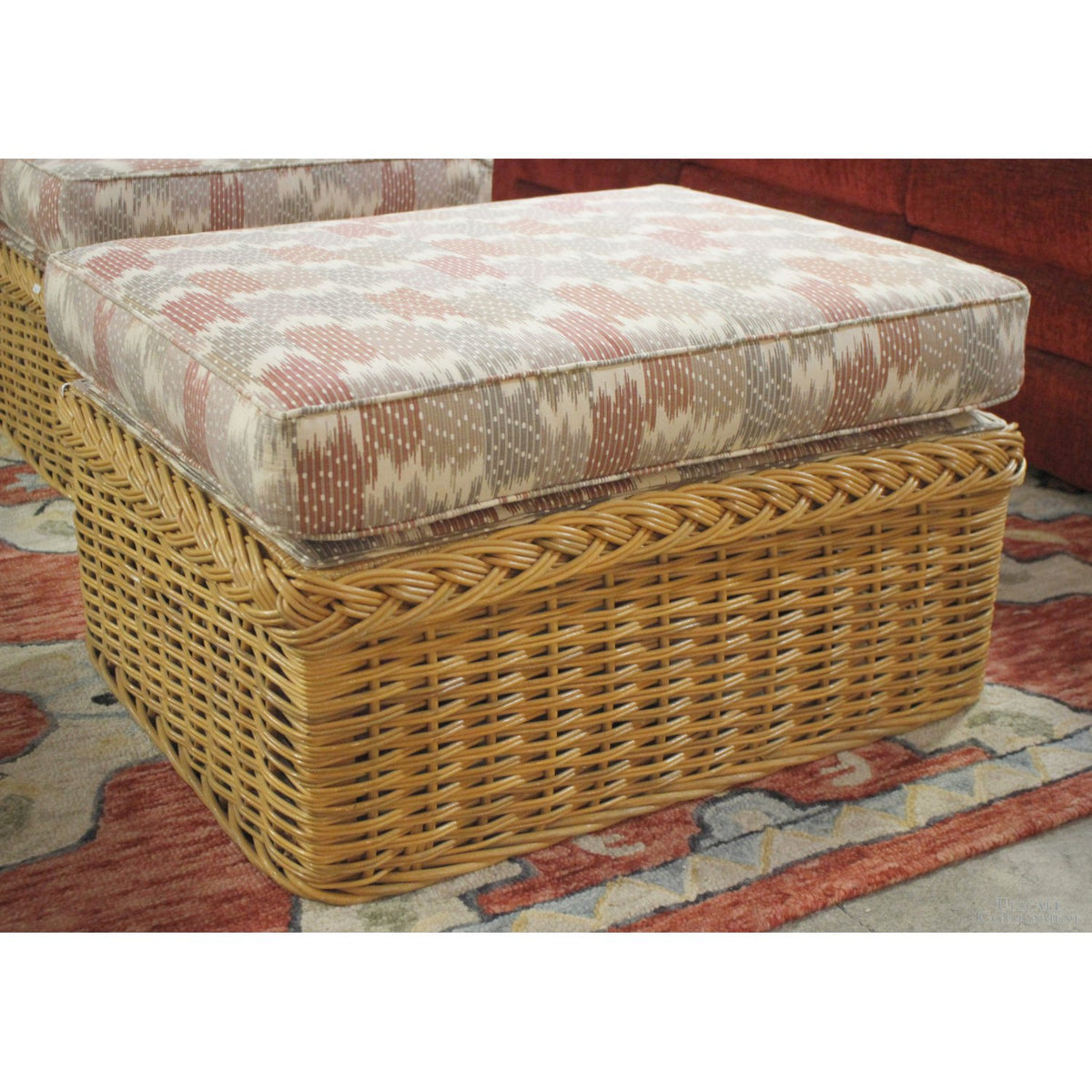 Wicker Ottoman