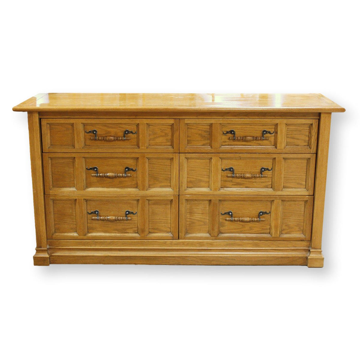 Kroehler Oak 6 Drawer Dresser