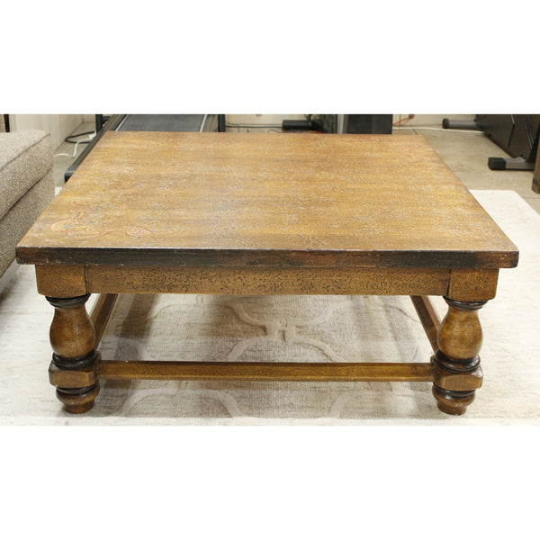 Venetian Finish Large Square Coffee Table
