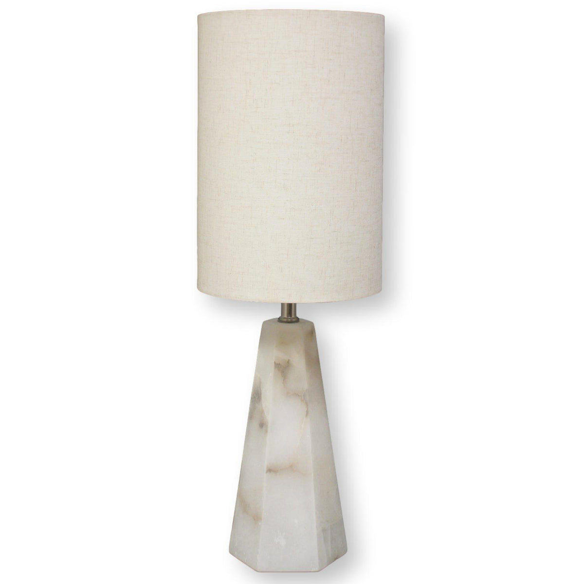 White Stone Table Lamp