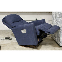 La-Z-Boy Blue Swivel Rocking Power Recliner w/adjustable Lumbar & Headrest