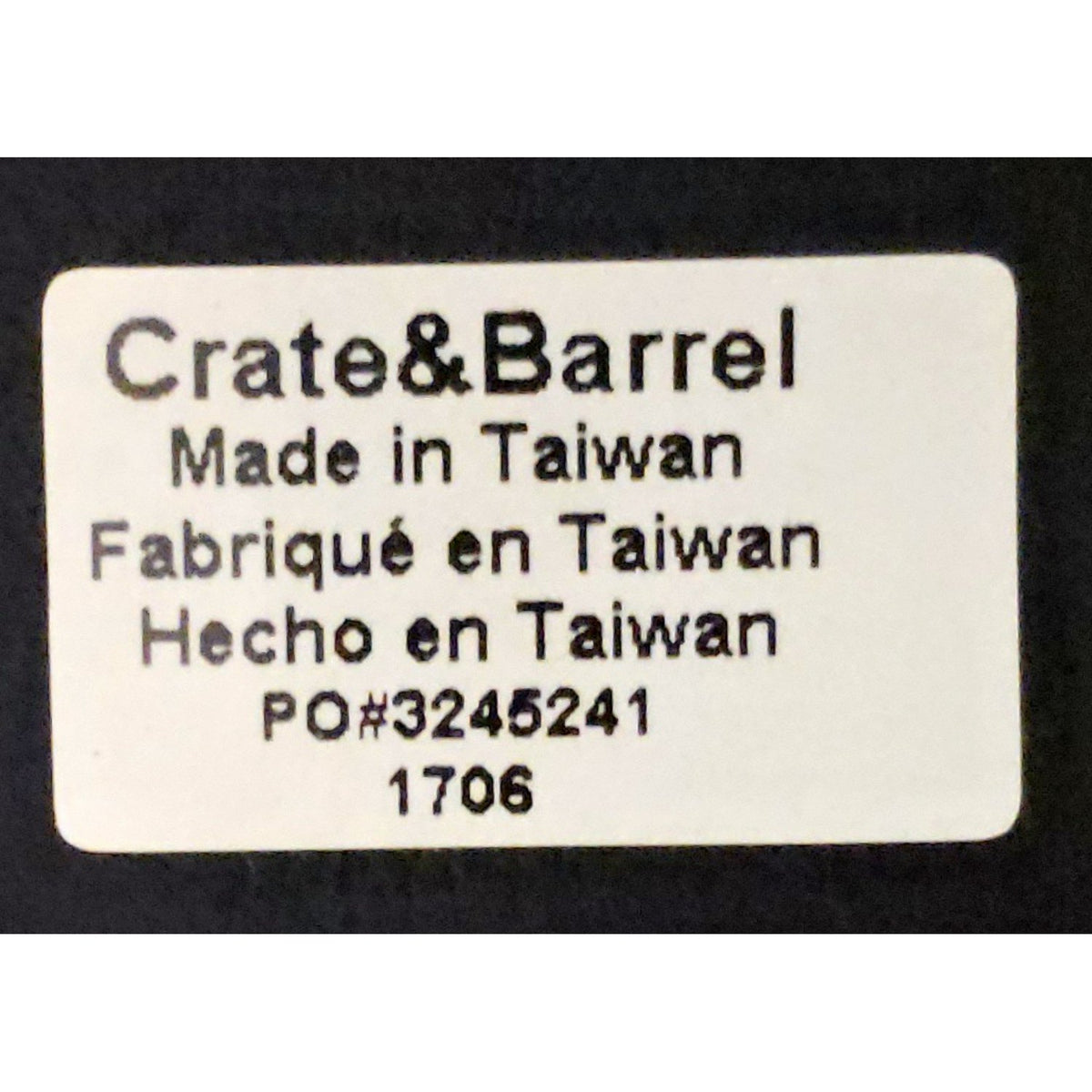 Crate & Barrel Black & Chrome Task Chair