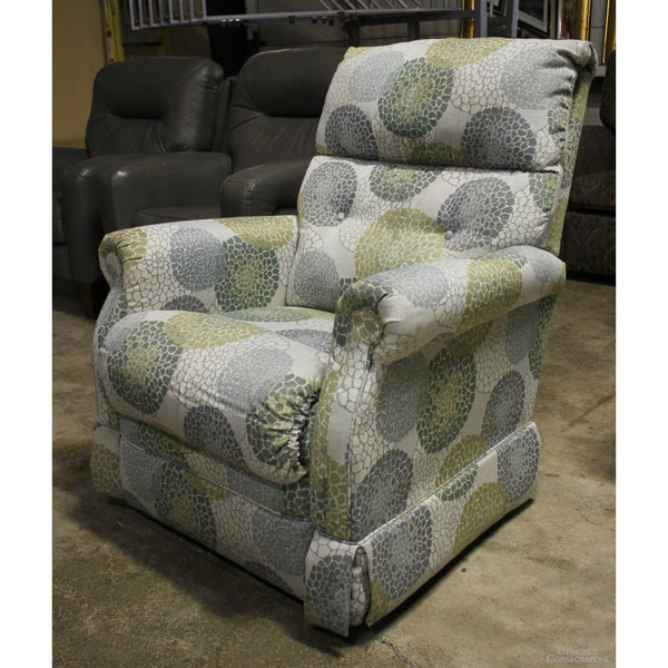 Floral Pattern Dual Motor Rocking Power Recliner