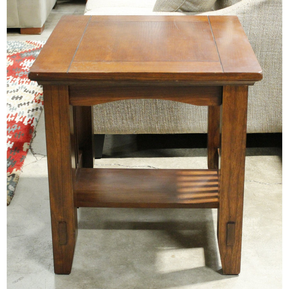 Oak Mission End Table