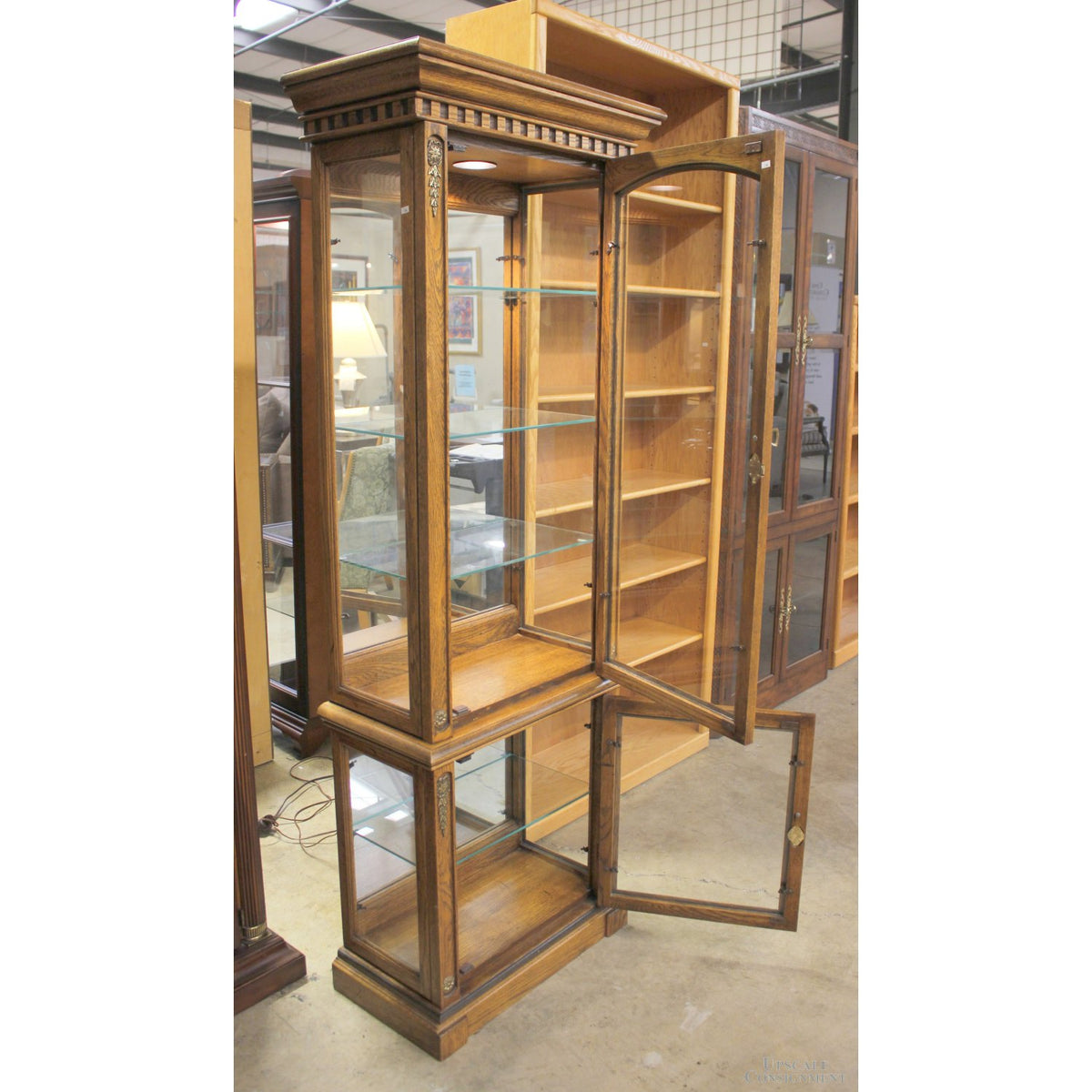 Oak Curio Cabinet