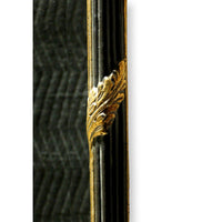 La Barge Black & Gold Beveled Wall Mirror