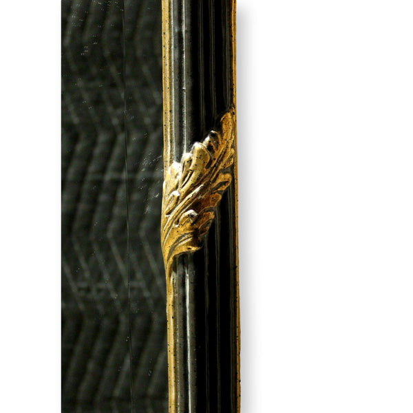 La Barge Black & Gold Beveled Wall Mirror