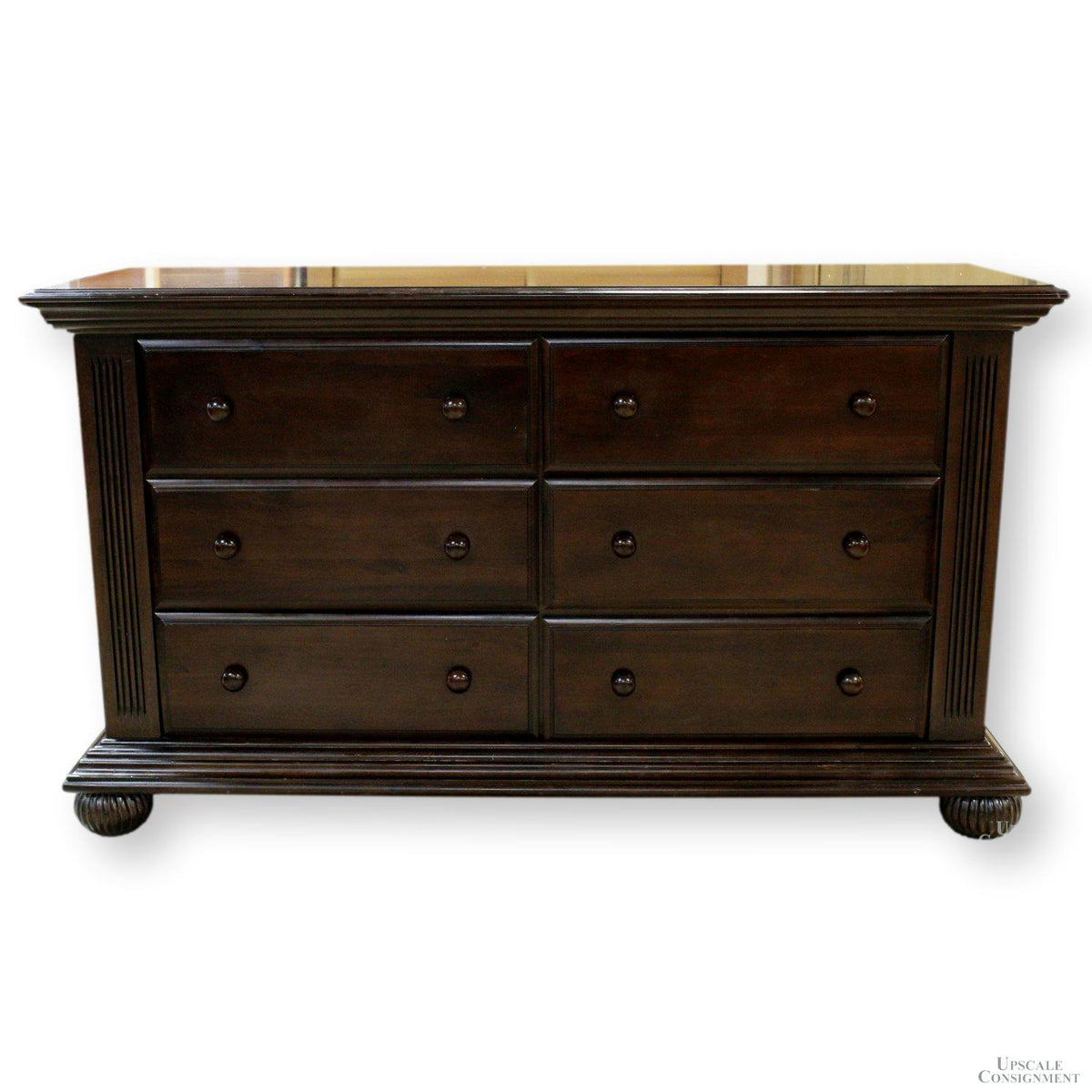 Munire Dark Finish 6 Drawer Dresser