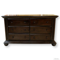 Munire Dark Finish 6 Drawer Dresser