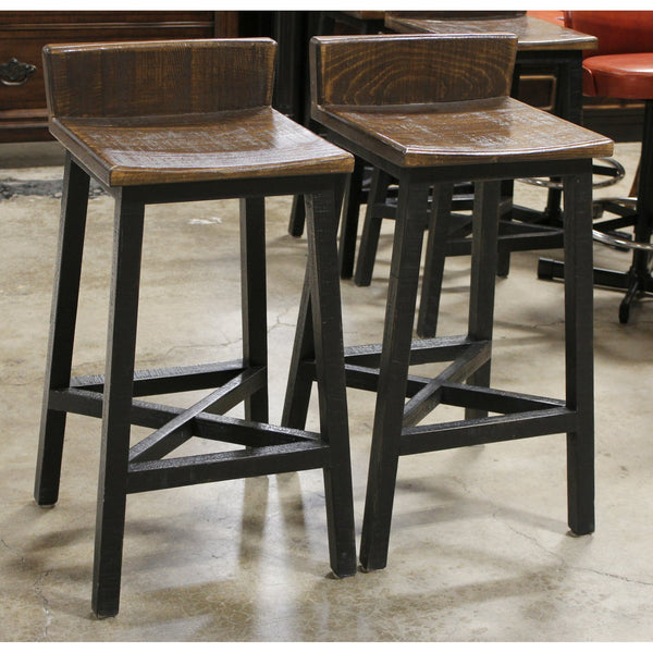 Int'l Furniture Direct Pair of Wood Bar Stools