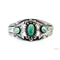 Handcrafted Sterling Silver Turquoise Cuff | Split-Band Design