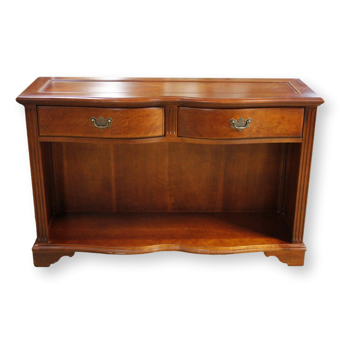 Riverside Mahogany Scalloped Console Table