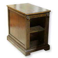 Walnut Inlaid Open Ended End Table