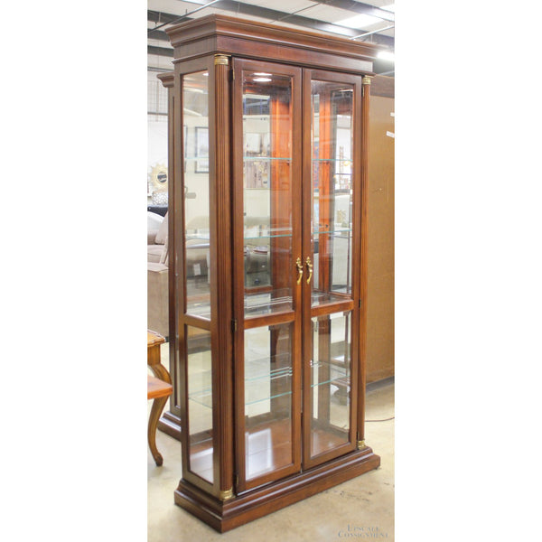 Cherry Curio w/Fluted Columns