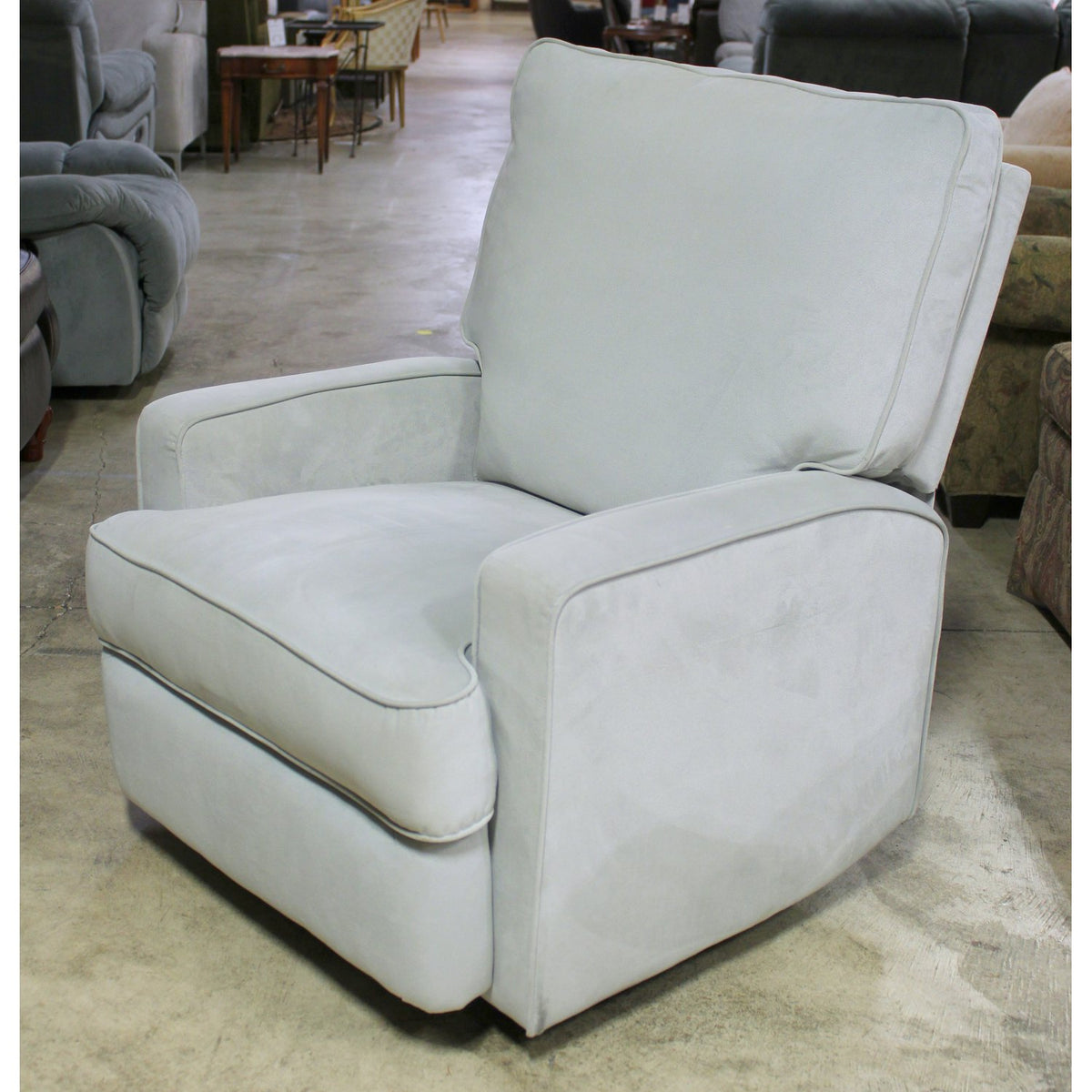 Dorel Asia Light Blue Swivel Rocking Recliner