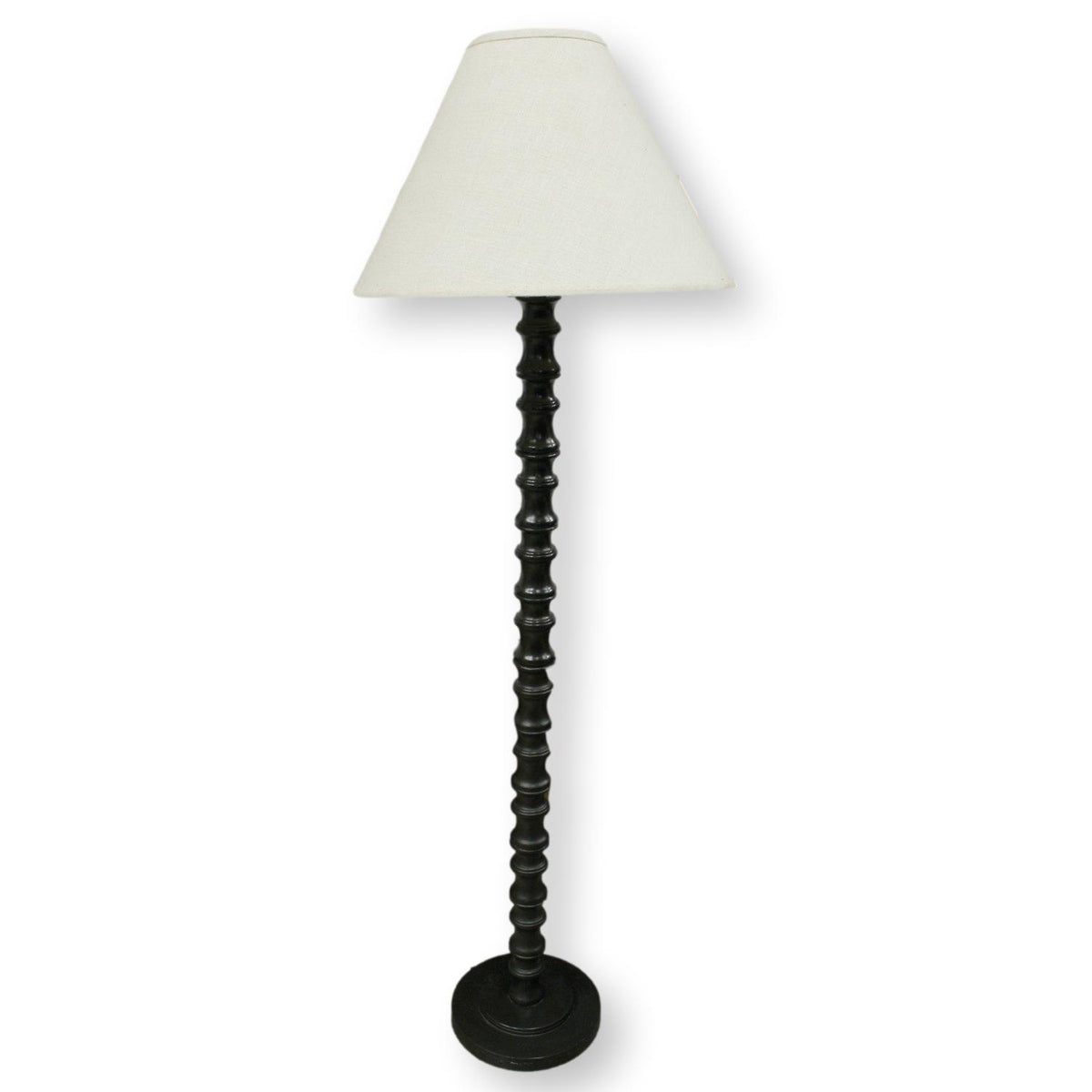 Turned Espresso Floor Lamp