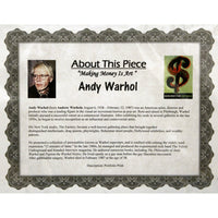 Gallery Framed Art Print 'Making Money Is Art' By Andy Warhol