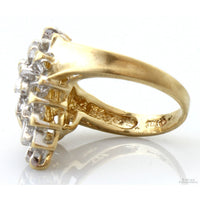Vintage 10K Gold Diamond Leaf & Ribbon Ring | Nature Inspired Estate Diamond Ring