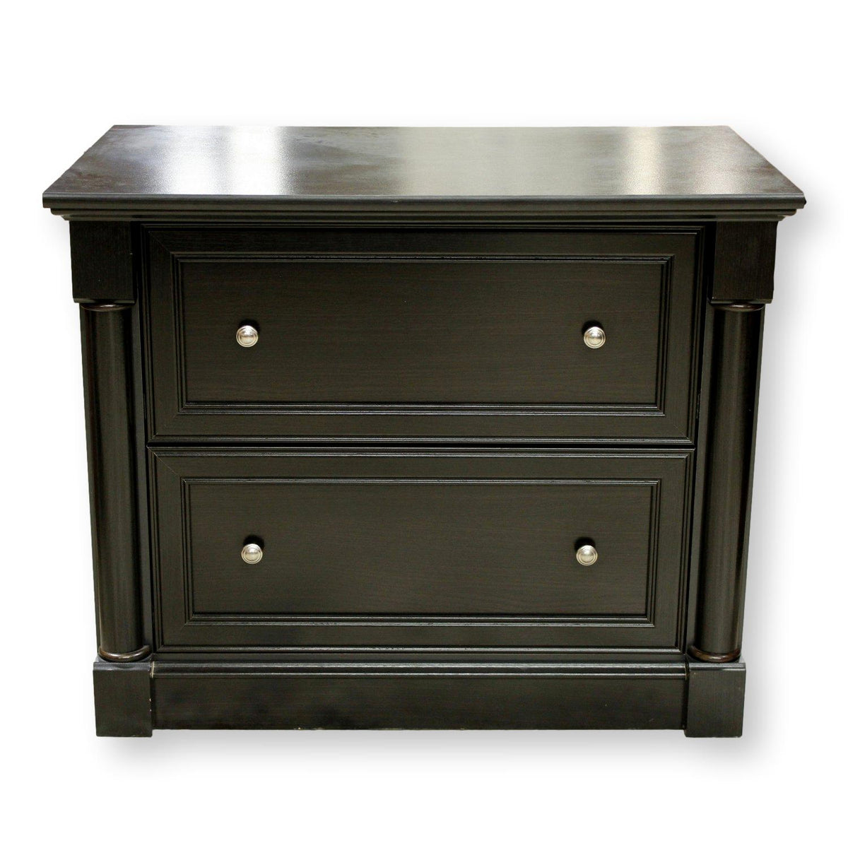 Black Lateral 2 Drawer File Cabinet