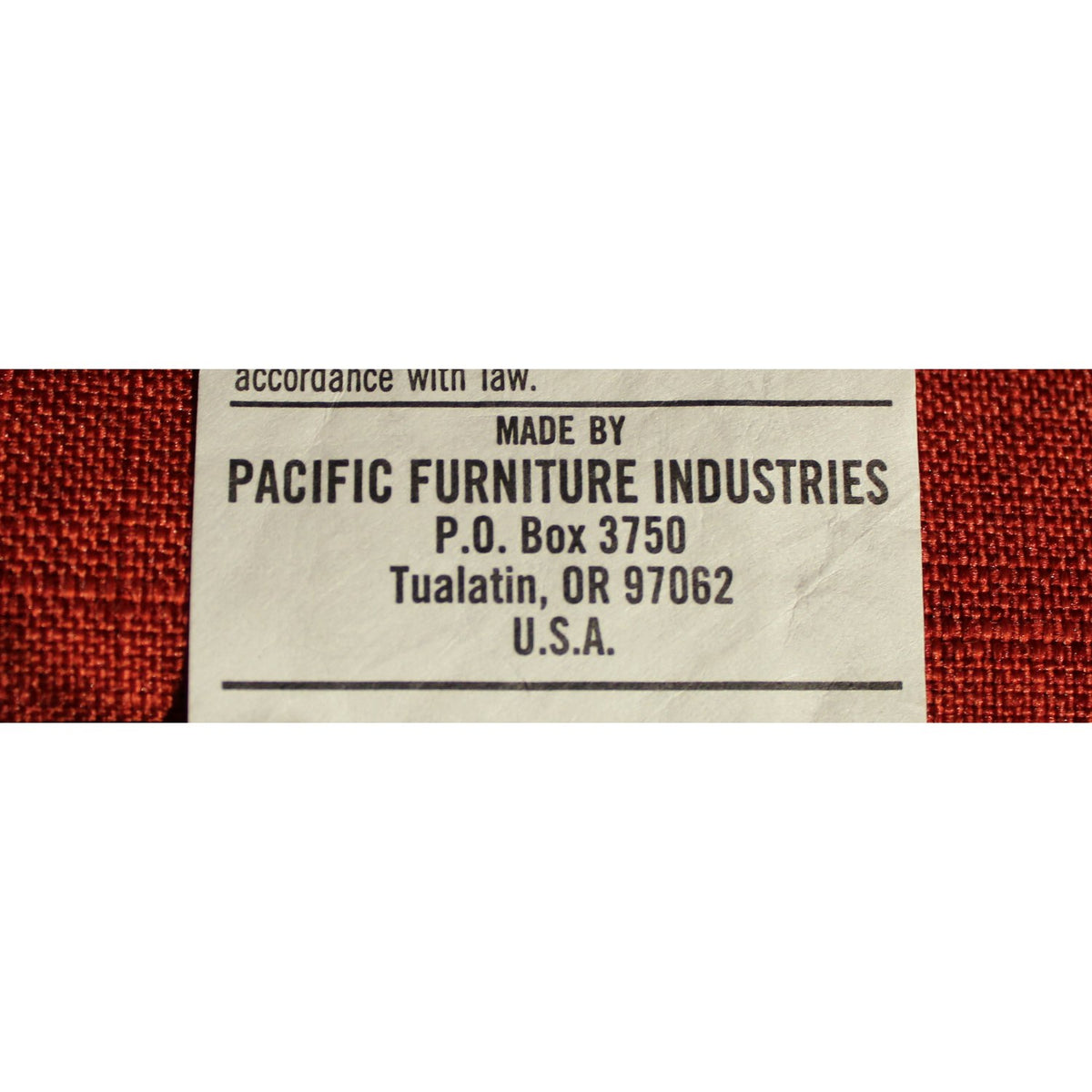 Pacific Furniture Red Club Chair