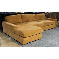 Restoration Hardware 'Maxwell' Down Filled Suede Sectional