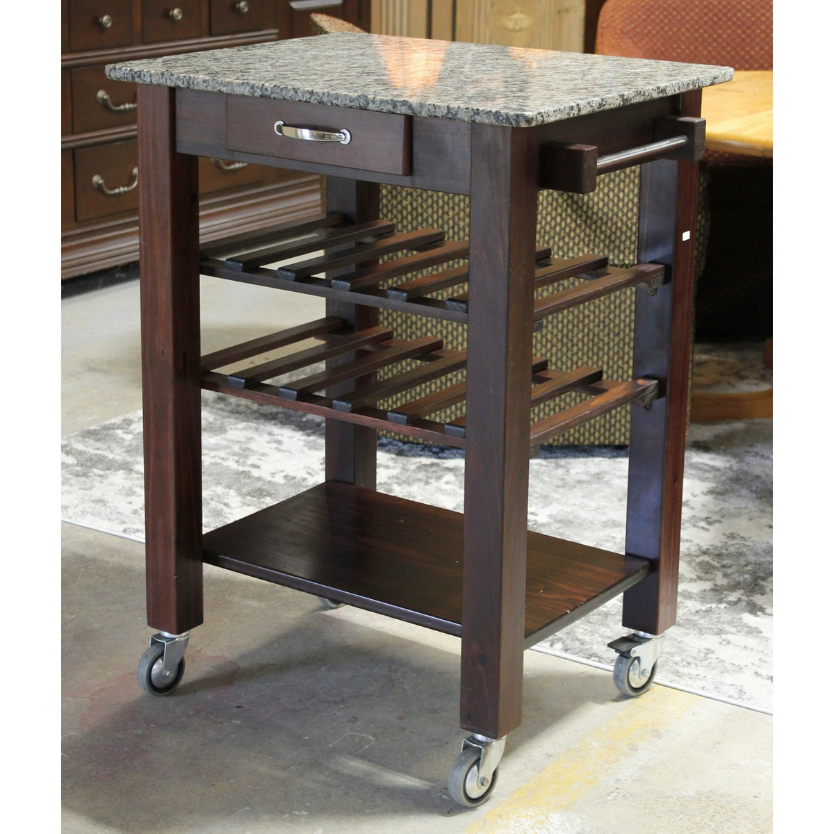 Kitchen Island w/Granite Top