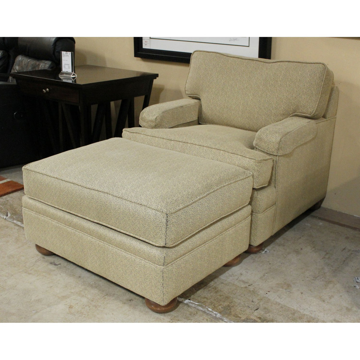 Ethan Allen Club Chair & Ottoman