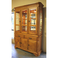 Honey Oak China Cabinet