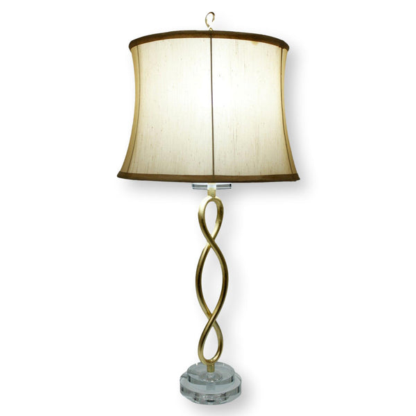 Infinity Loop Gold & Acrylic Table Lamp
