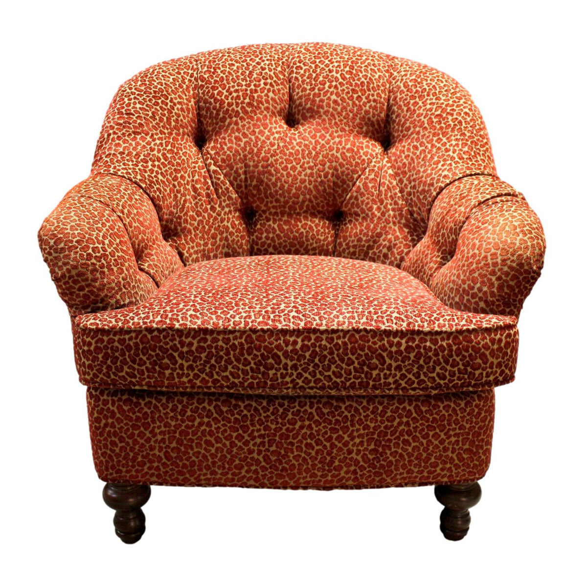 Sam Moore Red Leopard Accent Chair