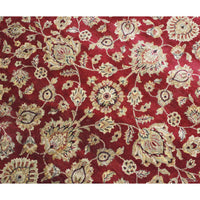 8' 7'' Round Red & Black w/Gold Area Rug