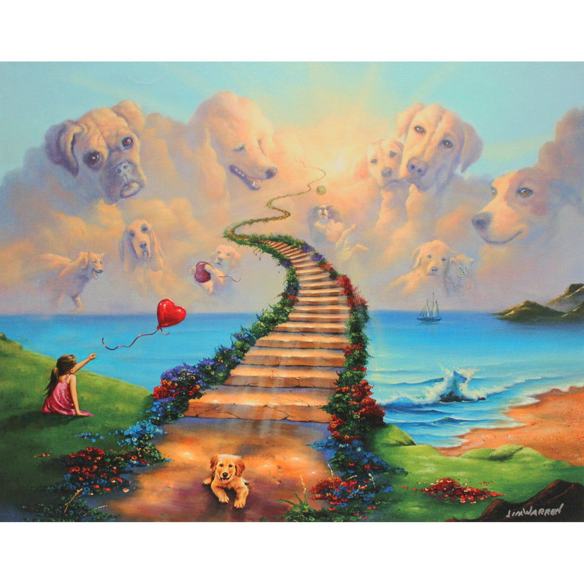 Framed Limited Edition Print "All Dogs Go To Heaven" by Jim Warren