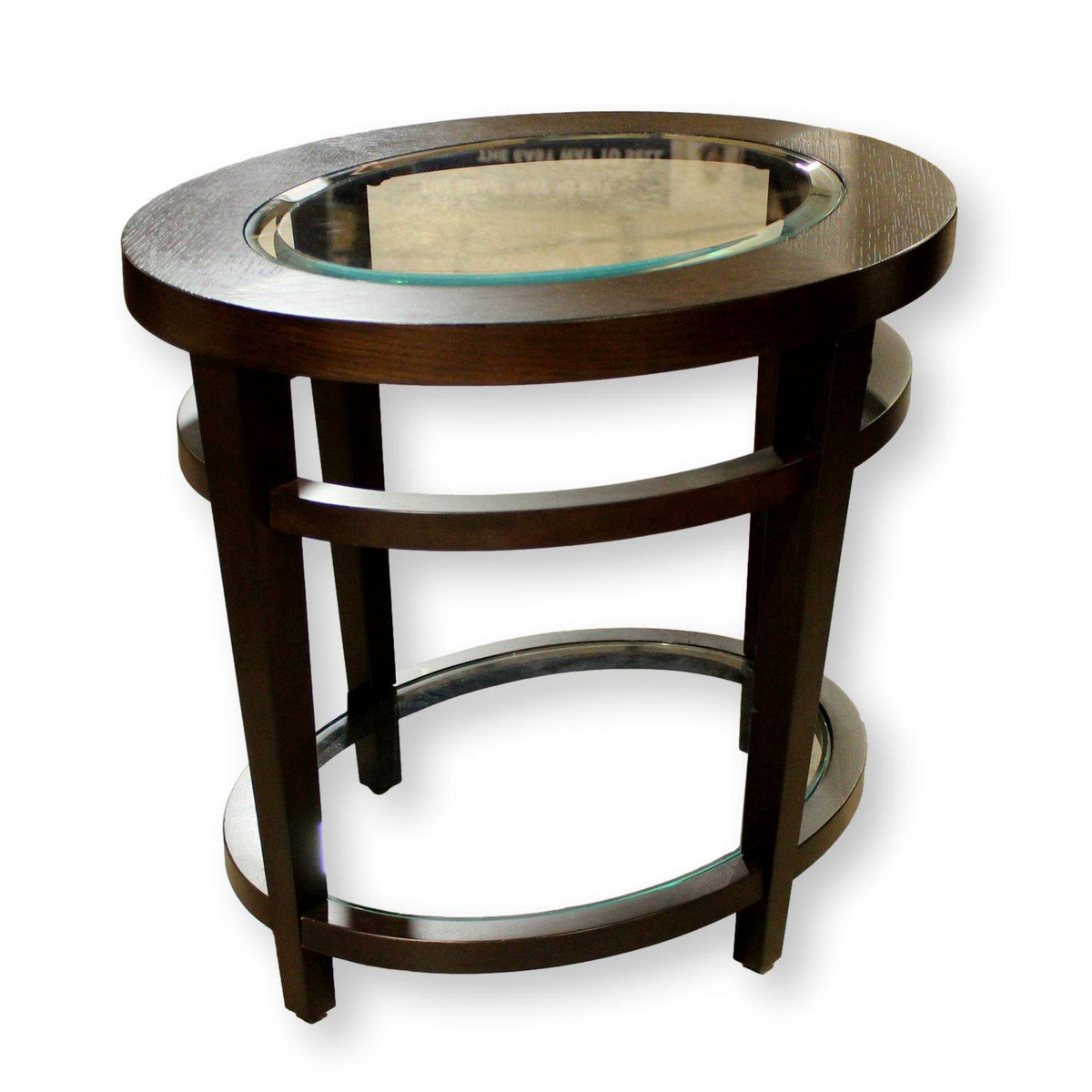 La-Z-Boy Oval End Table w/Glass Top