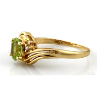 Supreme Jewelry Peridot & Diamond Ring in 14K Yellow Gold