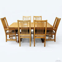 Bassett Mission Style Dining Table w/6 Chairs
