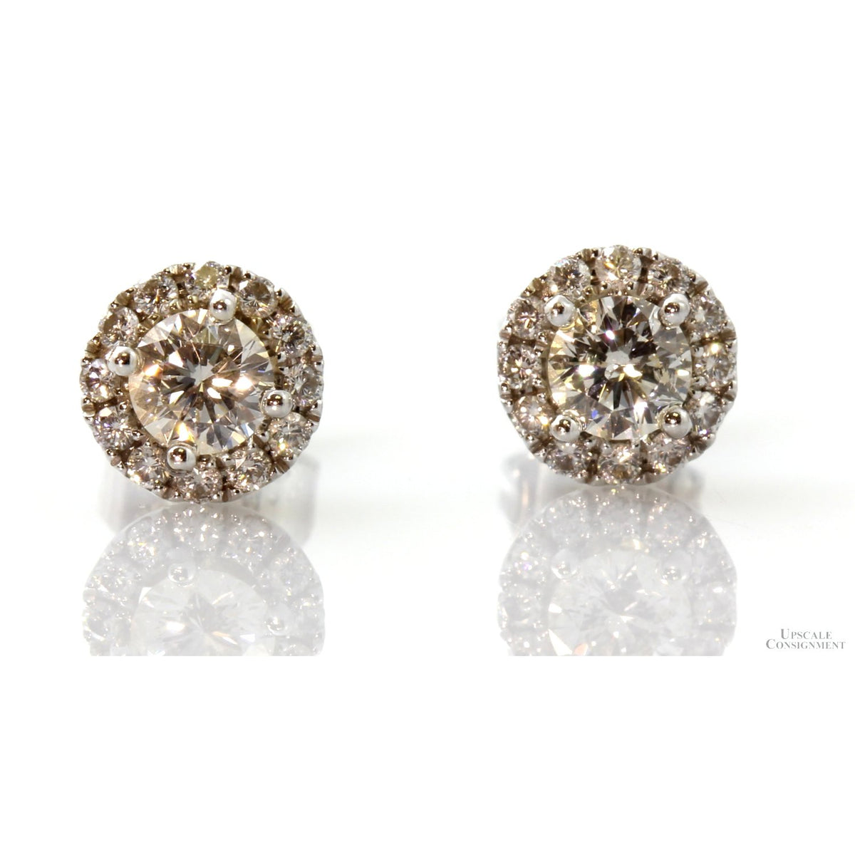 .86ctw LEO Trademark Diamonds - 1.10ctw 14K Gold Stud Earrings