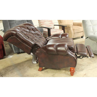 Ashley Tufted Brown Leather/Vinyl Match Recliner