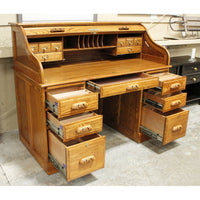 Oak Craft Roll Top Desk