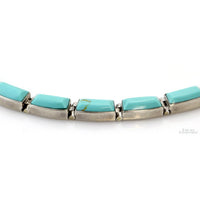 Vintage Mexican 950 Silver Robin's Egg Blue Graduated Turquoise Bracelet