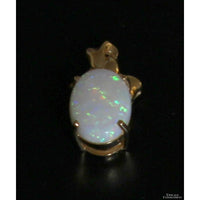 3.06ct Precious White Natural Opal 14K Gold Pendant