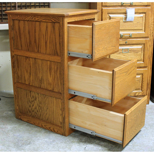 First Edition Furn. Oak Three Drawer File Cabinet