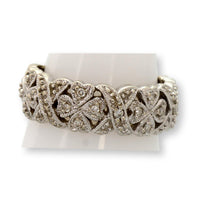 14K White Gold Celtic-Inspired Shamrock Diamond Ring