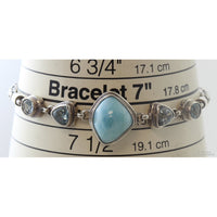 Starborn Larimar Blue Topaz White Topaz Pearl Sterling Silver Suite