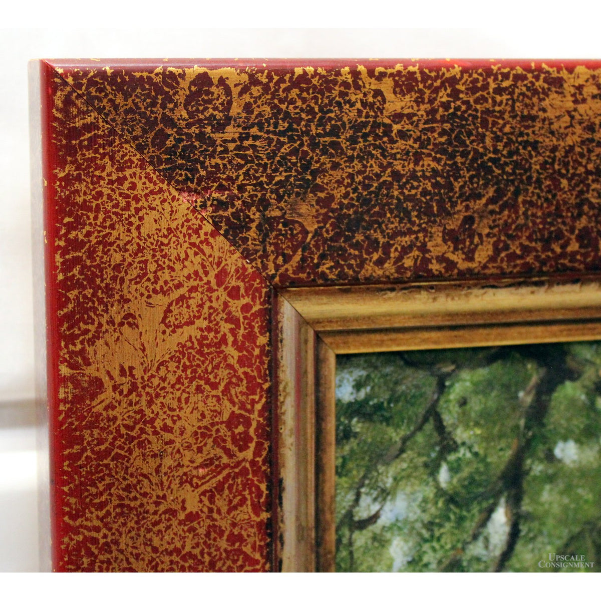 Framed Original Oil Painting - Elephants