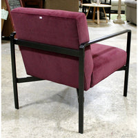 Purple Velour Accent Chair w/Metal Frame