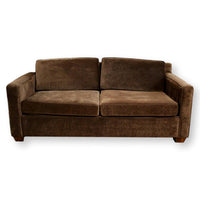 Brown Velour Sofa
