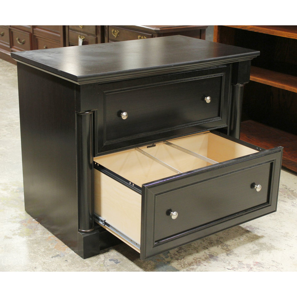 Black Lateral 2 Drawer File Cabinet